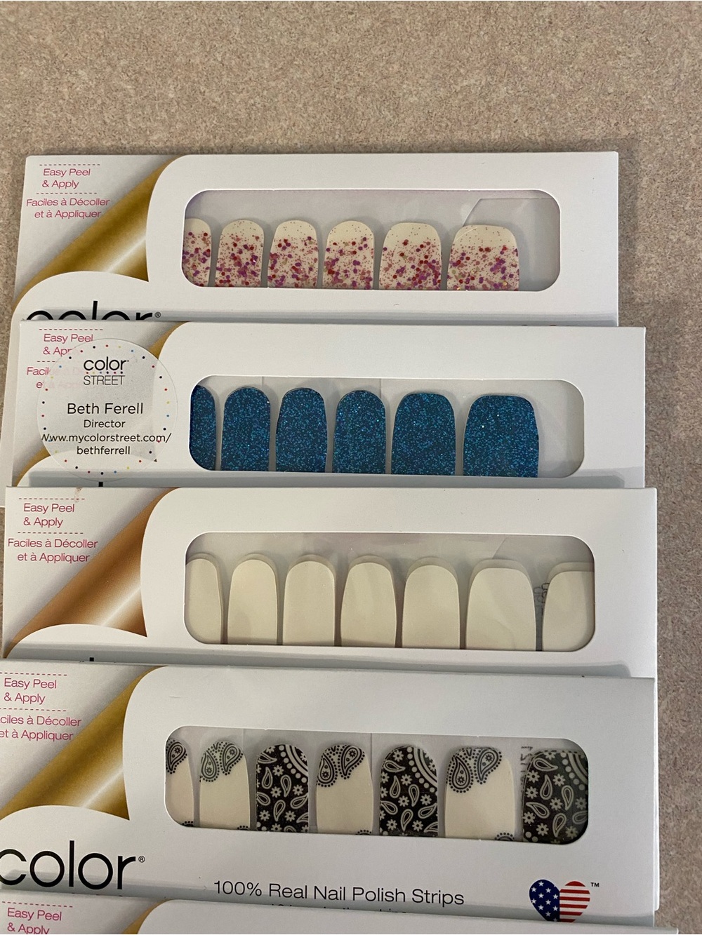 Lot of 10 Color Street Real Nail Polish Strips Assorted New Solid Glitter - Picture 5 of 5